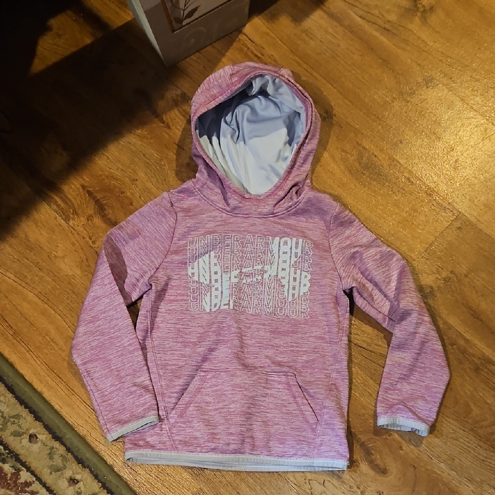 Under Armour Girls Pink Hoodie Size YSM